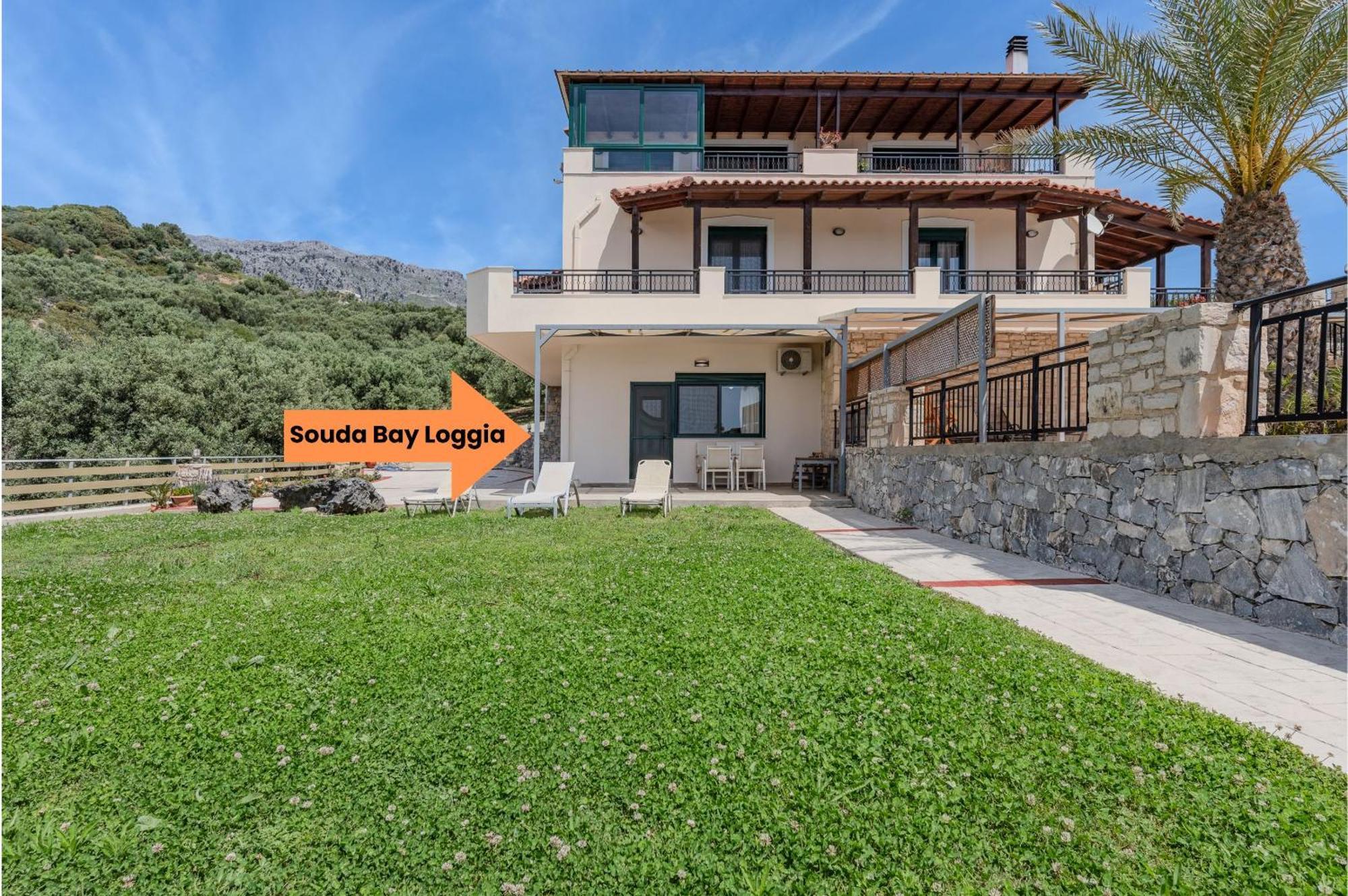 Villa Souda Bay Loggia Sellía Esterno foto
